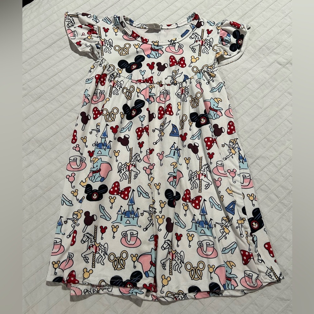 Charming Disney Park Print Kids Dress